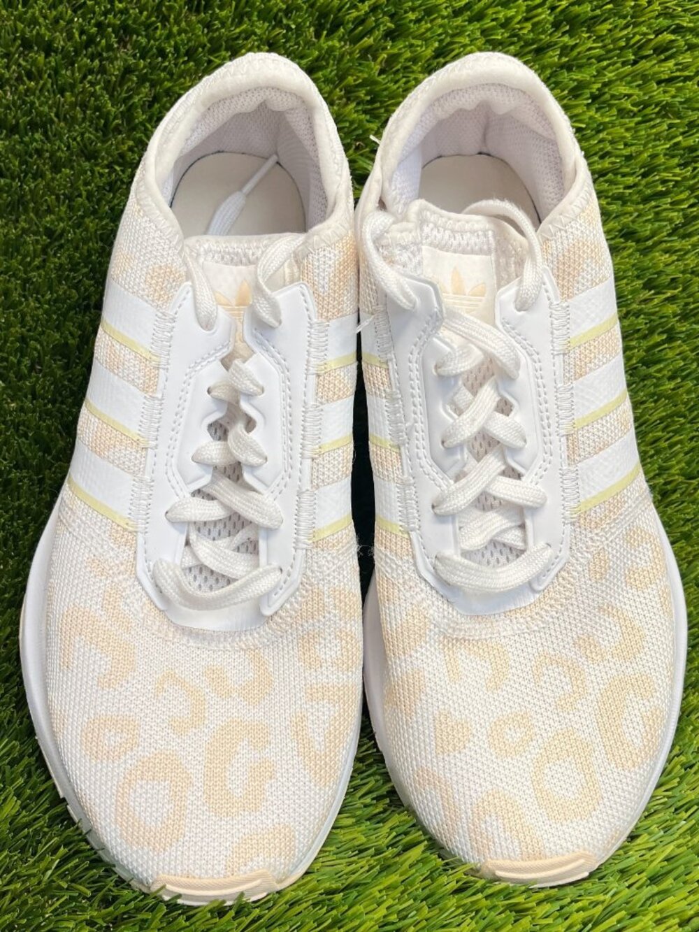 adidas Women’s White and Light Gold Athletic Sneakers - Picture 5 of 10